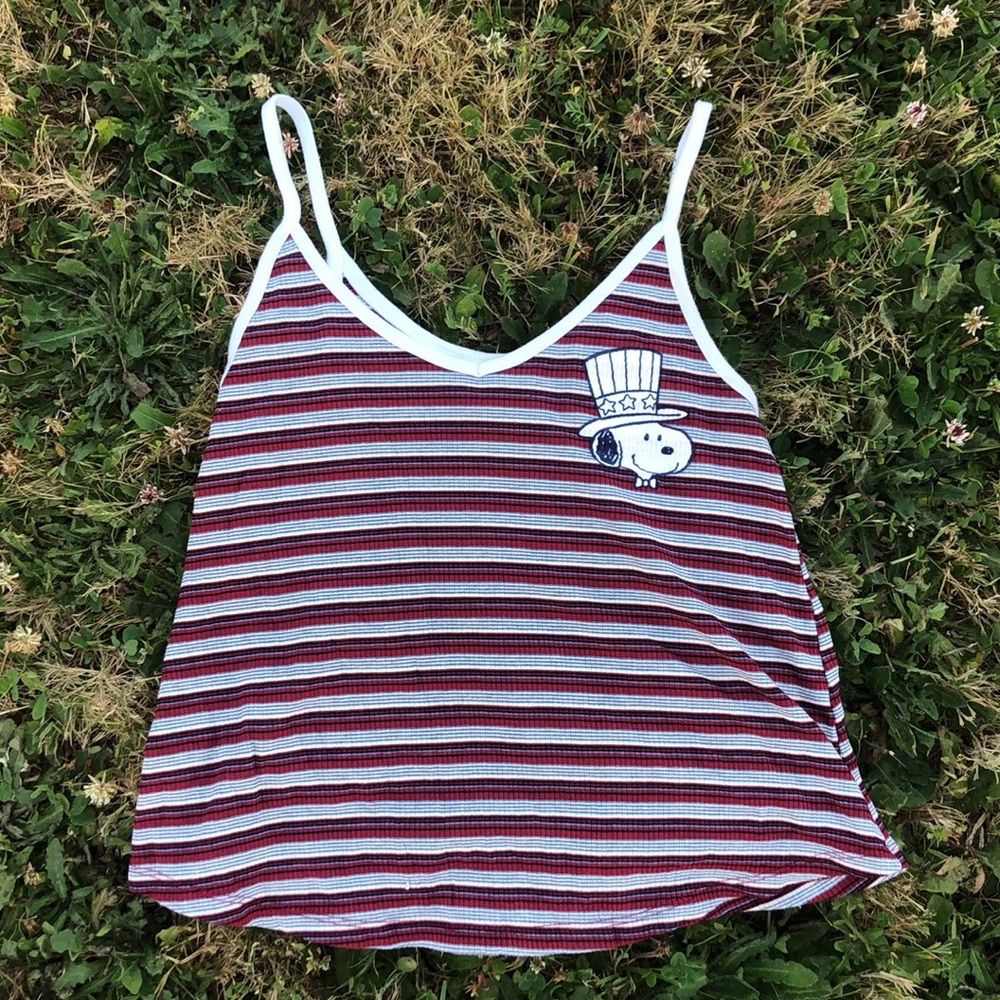 Snoopy Striped Tank Top Size M